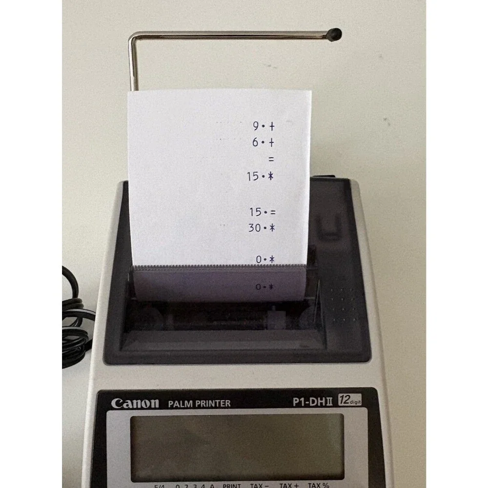 Canon Palm Printer P1-DH II Tax Business Calculator Printing Tested Works Great!